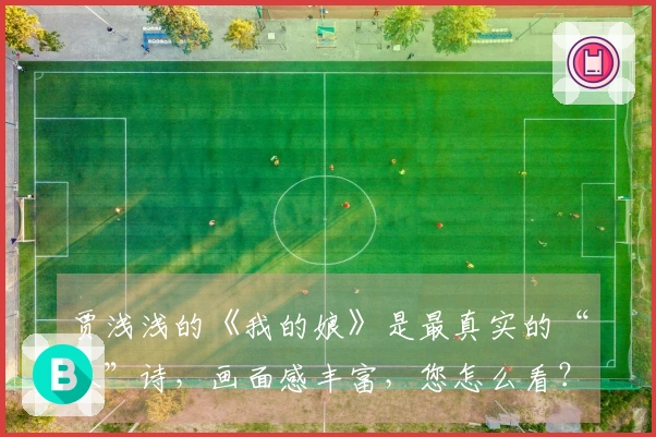 贾浅浅的《我的娘》是最真实的“尿”诗，画面感丰富，您怎么看？